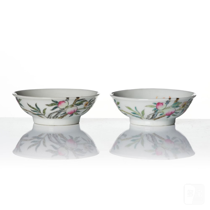 A set of six (5+1) small Chinese 'peaches' dishes, - 图8